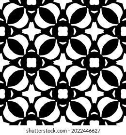 
floral seamless pattern background.Geometric ornament for wallpapers and backgrounds. Black and white pattern.