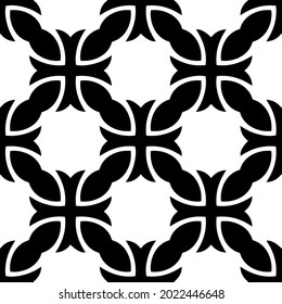 
floral seamless pattern background.Geometric ornament for wallpapers and backgrounds. Black and white pattern.