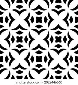 
floral seamless pattern background.Geometric ornament for wallpapers and backgrounds. Black and white pattern.