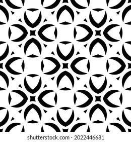 
floral seamless pattern background.Geometric ornament for wallpapers and backgrounds. Black and white pattern.