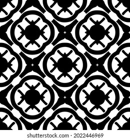 
fondo de patrón sin costuras floral.Ornamento geométrico para fondos de paredes y fondos. Patrón blanco y negro.