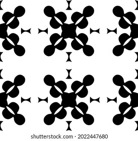 floral seamless pattern background.Geometric ornament for wallpapers and backgrounds. Black and white pattern.

