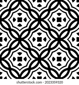 fondo de patrón sin costuras floral.Ornamento geométrico para fondos de paredes y fondos. Patrón blanco y negro.