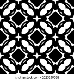 
floral seamless pattern background.Geometric ornament for wallpapers and backgrounds. Black and white pattern.