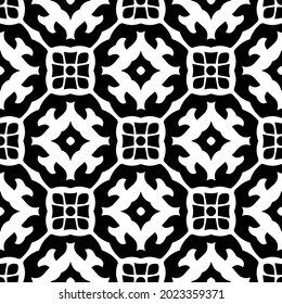 
floral seamless pattern background.Geometric ornament for wallpapers and backgrounds. Black and white pattern.