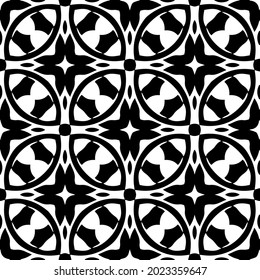 
floral seamless pattern background.Geometric ornament for wallpapers and backgrounds. Black and white pattern.