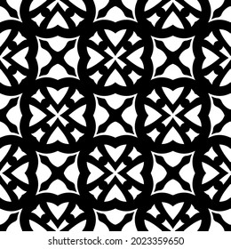 
floral seamless pattern background.Geometric ornament for wallpapers and backgrounds. Black and white pattern.