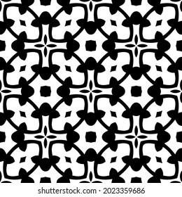 
fondo de patrón sin costuras floral.Ornamento geométrico para fondos de paredes y fondos. Patrón blanco y negro.