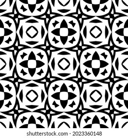 
floral seamless pattern background.Geometric ornament for wallpapers and backgrounds. Black and white pattern.
