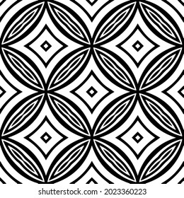 
floral seamless pattern background.Geometric ornament for wallpapers and backgrounds. Black and white pattern.