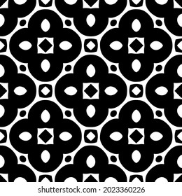 
floral seamless pattern background.Geometric ornament for wallpapers and backgrounds. Black and white pattern.