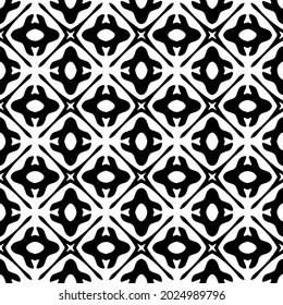 floral seamless pattern background.Geometric ornament for wallpapers and backgrounds. Black and white pattern.