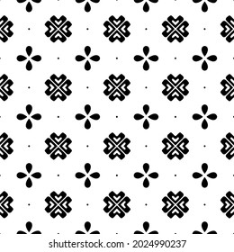 fondo de patrón sin costuras floral.Ornamento geométrico para fondos de paredes y fondos. Patrón blanco y negro.