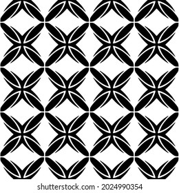 floral seamless pattern background.Geometric ornament for wallpapers and backgrounds. Black and white pattern.