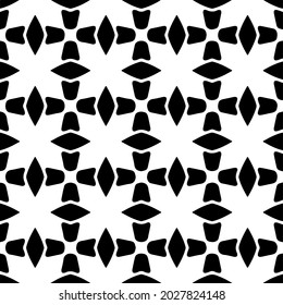 fondo de patrón sin costuras floral.Ornamento geométrico para fondos de paredes y fondos. Patrón blanco y negro.