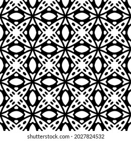 fondo de patrón sin costuras floral.Ornamento geométrico para fondos de paredes y fondos. Patrón blanco y negro.