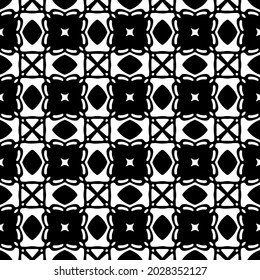 fondo de patrón sin costuras floral.Ornamento geométrico para fondos de paredes y fondos. Patrón blanco y negro.