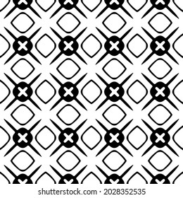 floral seamless pattern background.Geometric ornament for wallpapers and backgrounds. Black and white pattern.