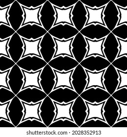 floral seamless pattern background.Geometric ornament for wallpapers and backgrounds. Black and white pattern.