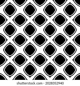 Blumenmuster nahtloser Hintergrund.Geometrisches Ornament für Bildschirmhintergründe und Hintergründe. Schwarz-Weiß-Muster.