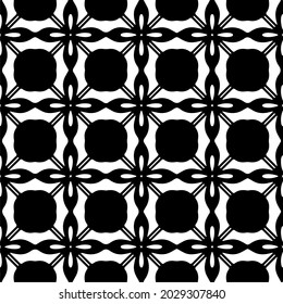 floral seamless pattern background.Geometric ornament for wallpapers and backgrounds. Black and white pattern.