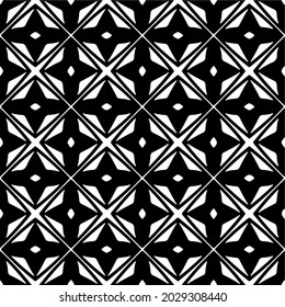 floral seamless pattern background.Geometric ornament for wallpapers and backgrounds. Black and white pattern.