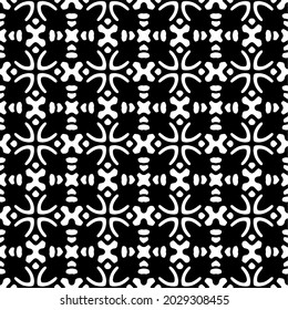 floral seamless pattern background.Geometric ornament for wallpapers and backgrounds. Black and white pattern.