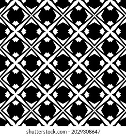 floral seamless pattern background.Geometric ornament for wallpapers and backgrounds. Black and white pattern.