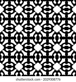 floral seamless pattern background.Geometric ornament for wallpapers and backgrounds. Black and white pattern.