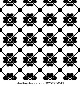 floral seamless pattern background.Geometric ornament for wallpapers and backgrounds. Black and white pattern.