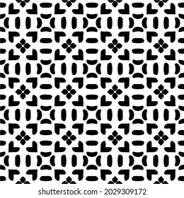 floral seamless pattern background.Geometric ornament for wallpapers and backgrounds. Black and white pattern.