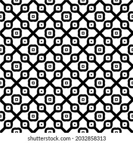 floral seamless pattern background.Geometric ornament for wallpapers and backgrounds. Black and white pattern.