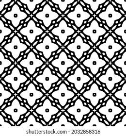 fondo de patrón sin costuras floral.Ornamento geométrico para fondos de paredes y fondos. Patrón blanco y negro.