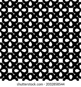 floral seamless pattern background.Geometric ornament for wallpapers and backgrounds. Black and white pattern.