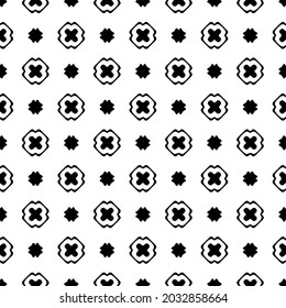 floral seamless pattern background.Geometric ornament for wallpapers and backgrounds. Black and white pattern.