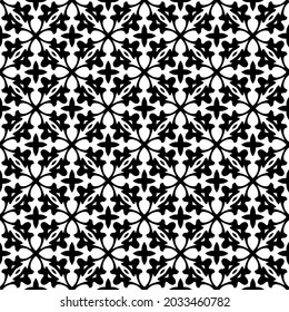 floral seamless pattern background.Geometric ornament for wallpapers and backgrounds. Black and white pattern.
