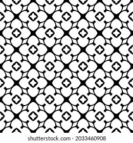 floral seamless pattern background.Geometric ornament for wallpapers and backgrounds. Black and white pattern.
