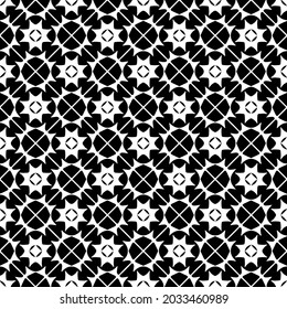 floral seamless pattern background.Geometric ornament for wallpapers and backgrounds. Black and white pattern.
