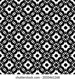 floral seamless pattern background.Geometric ornament for wallpapers and backgrounds. Black and white pattern.
