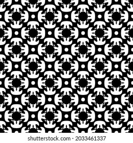 floral seamless pattern background.Geometric ornament for wallpapers and backgrounds. Black and white pattern.
