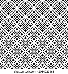 floral seamless pattern background.Geometric ornament for wallpapers and backgrounds. Black and white pattern.