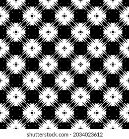 floral seamless pattern background.Geometric ornament for wallpapers and backgrounds. Black and white pattern.