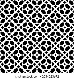 fondo de patrón sin costuras floral.Ornamento geométrico para fondos de paredes y fondos. Patrón blanco y negro.