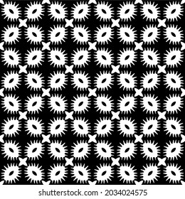 floral seamless pattern background.Geometric ornament for wallpapers and backgrounds. Black and white pattern.