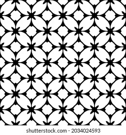 floral seamless pattern background.Geometric ornament for wallpapers and backgrounds. Black and white pattern.