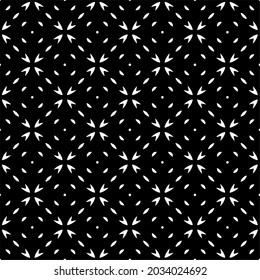 fondo de patrón sin costuras floral.Ornamento geométrico para fondos de paredes y fondos. Patrón blanco y negro.