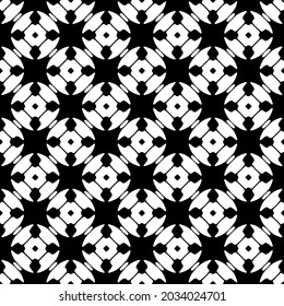fondo de patrón sin costuras floral.Ornamento geométrico para fondos de paredes y fondos. Patrón blanco y negro.