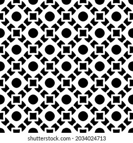 floral seamless pattern background.Geometric ornament for wallpapers and backgrounds. Black and white pattern.