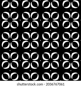 floral seamless pattern background.Geometric ornament for wallpapers and backgrounds. Black and white pattern.