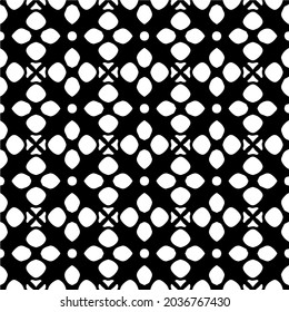 floral seamless pattern background.Geometric ornament for wallpapers and backgrounds. Black and white pattern.